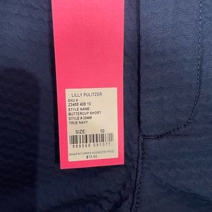 New Size 10 Lilly Pulitzer Navy Buttercup shorts